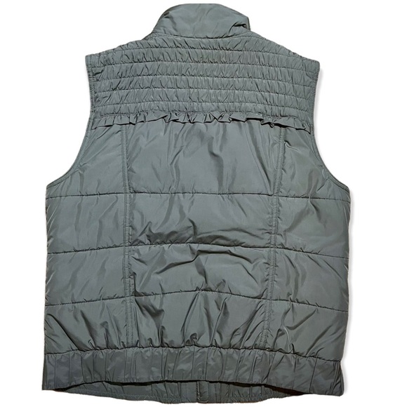 Christopher & Bank Sage Green Ruffle Vest Sz M - Picture 2 of 10